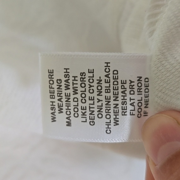 Elle White Peplum Tank Size Large - Picture 7 of 7